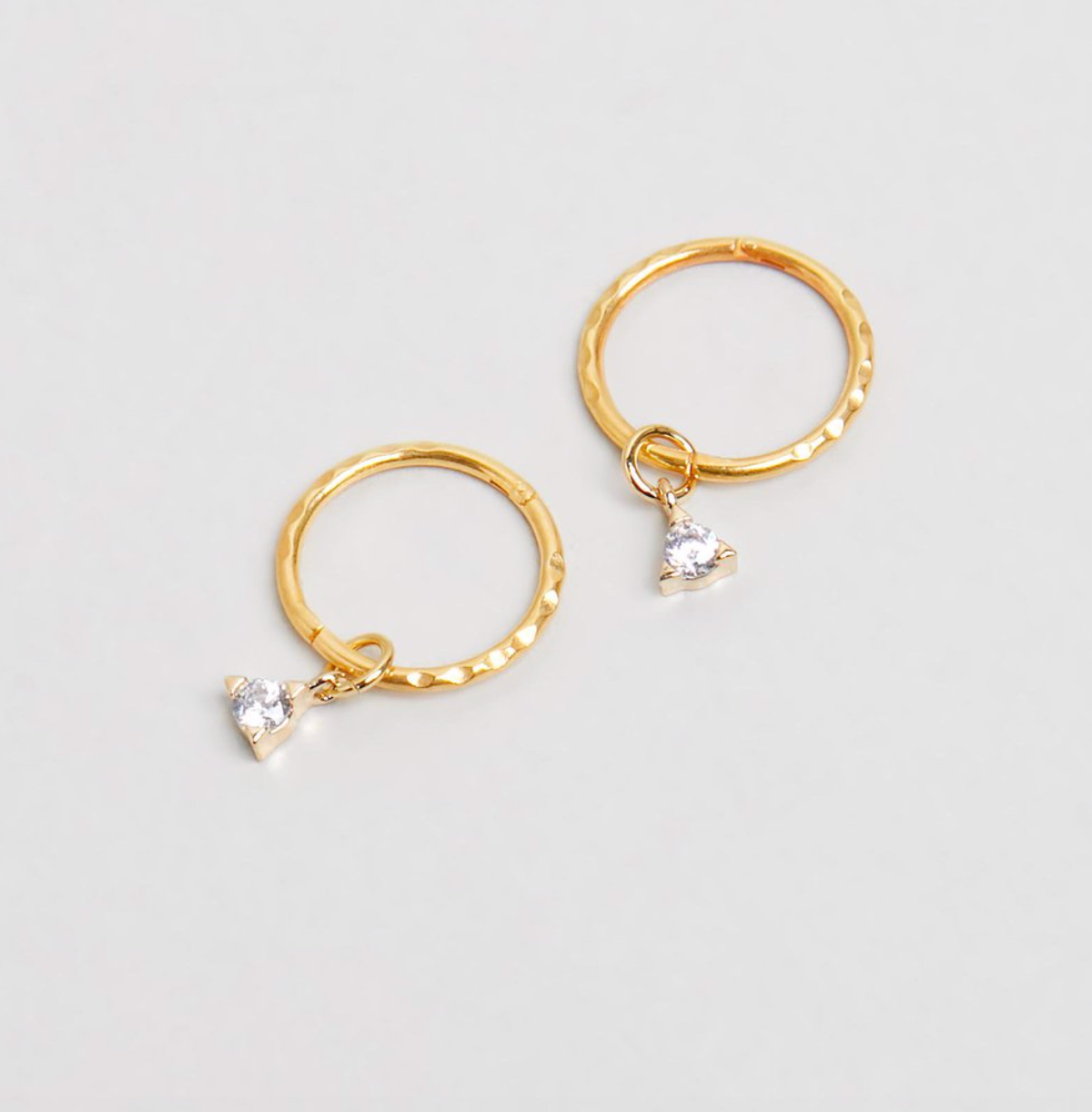 Dainty 0.02 TCW Round Lab-Grown Diamond Hoop Earrings 7