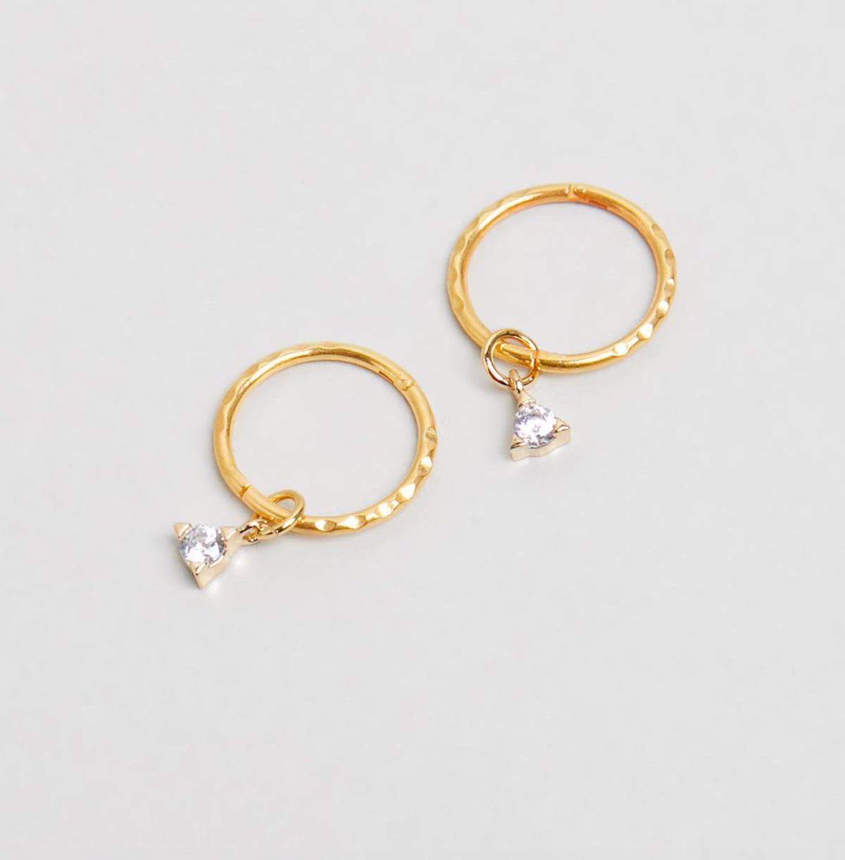 Dainty 0.02 TCW Round Lab-Grown Diamond Hoop Earrings