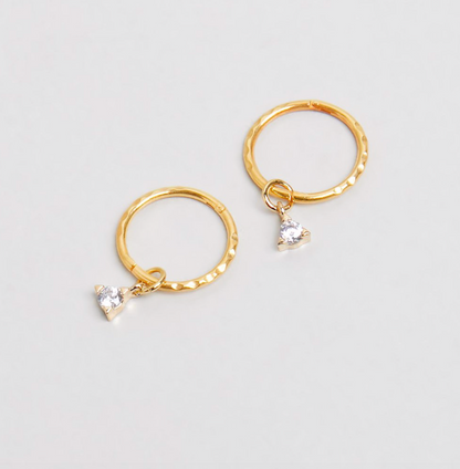 Dainty 0.02 TCW Round Lab-Grown Diamond Hoop Earrings 7