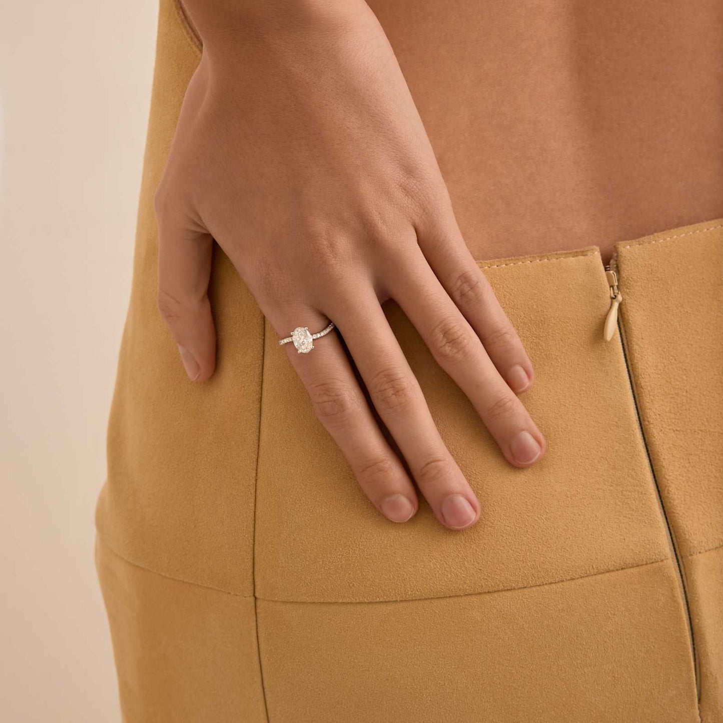 Hidden Halo-1.5 CT Round Lab Grown Diamond Engagement Ring