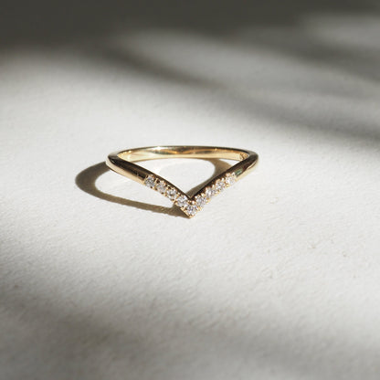 0.50 TCW Round V Shaped Lab Grown Diamond Wedding Band 2