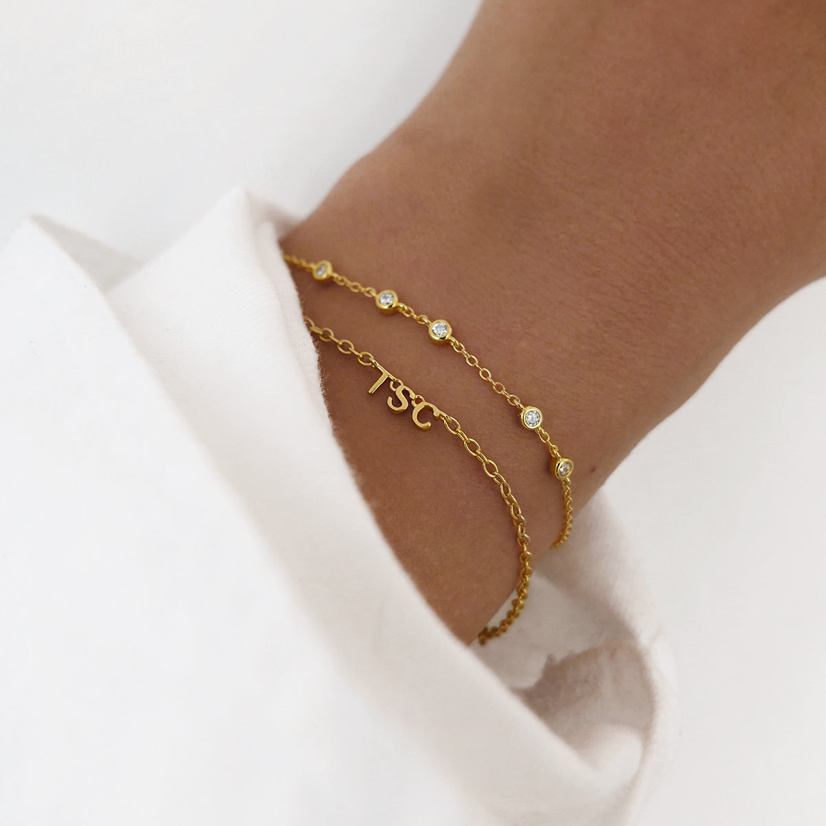 Elegant 0.05 TCW Round Lab-Grown Diamond Chain Bracelet 9
