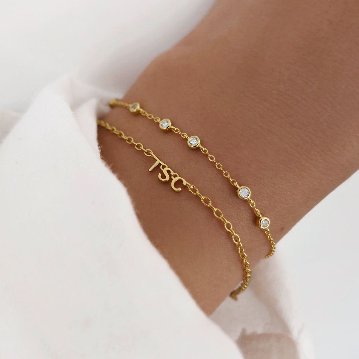 Elegant 0.05 TCW Round Lab-Grown Diamond Chain Bracelet 8