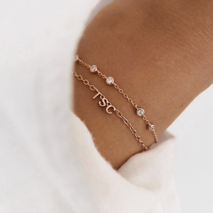 Elegant 0.05 TCW Round Lab-Grown Diamond Chain Bracelet 6