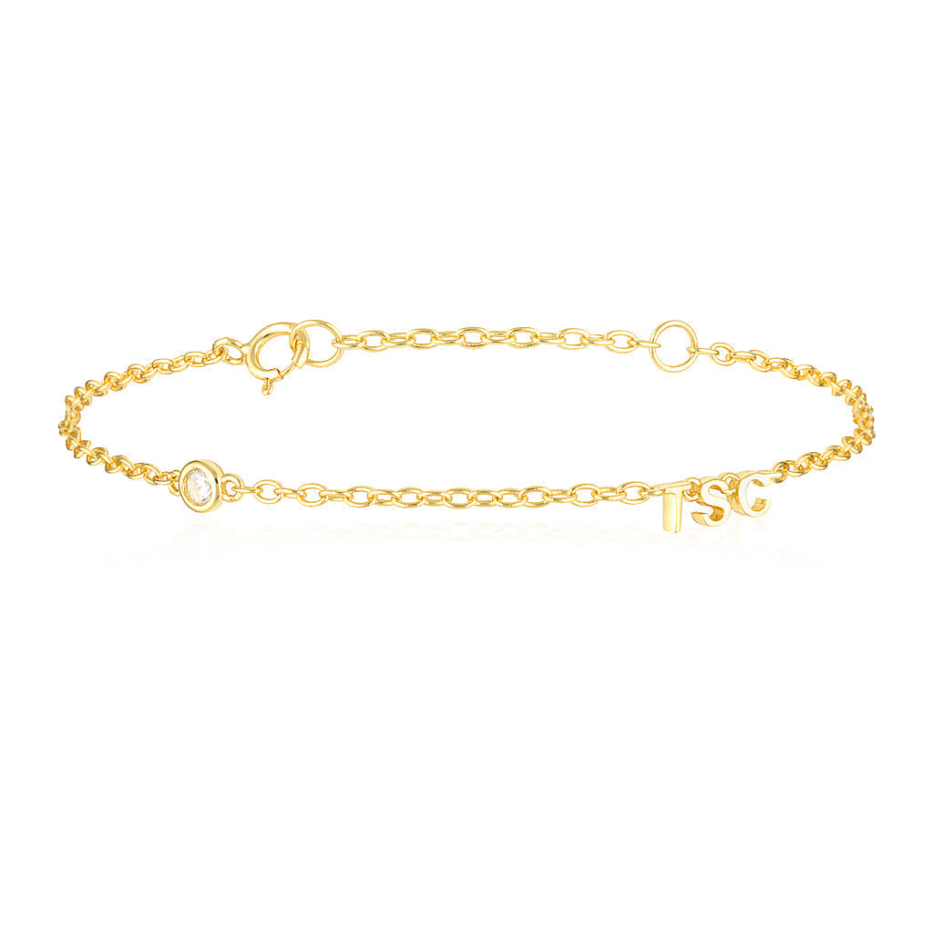 Elegant 0.05 TCW Round Lab-Grown Diamond Chain Bracelet