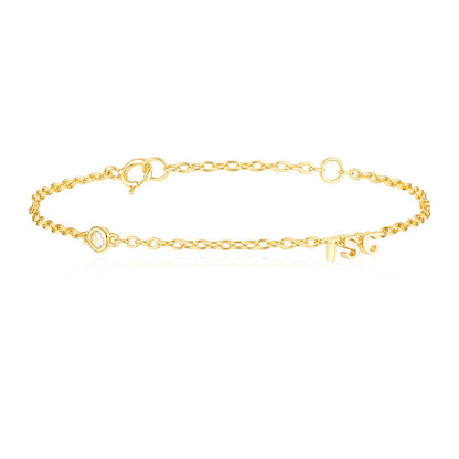 Elegant 0.05 TCW Round Lab-Grown Diamond Chain Bracelet 4