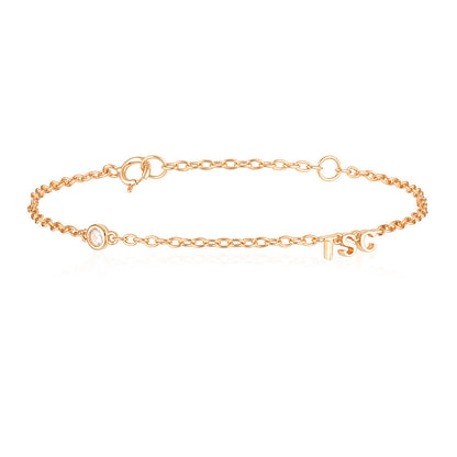 Elegant 0.05 TCW Round Lab-Grown Diamond Chain Bracelet 5