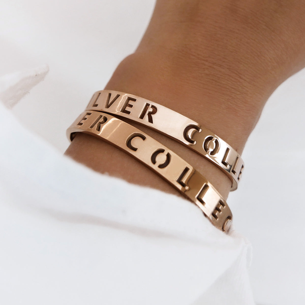 Elegant Personalized Gold Cutout Cuff Bracelet