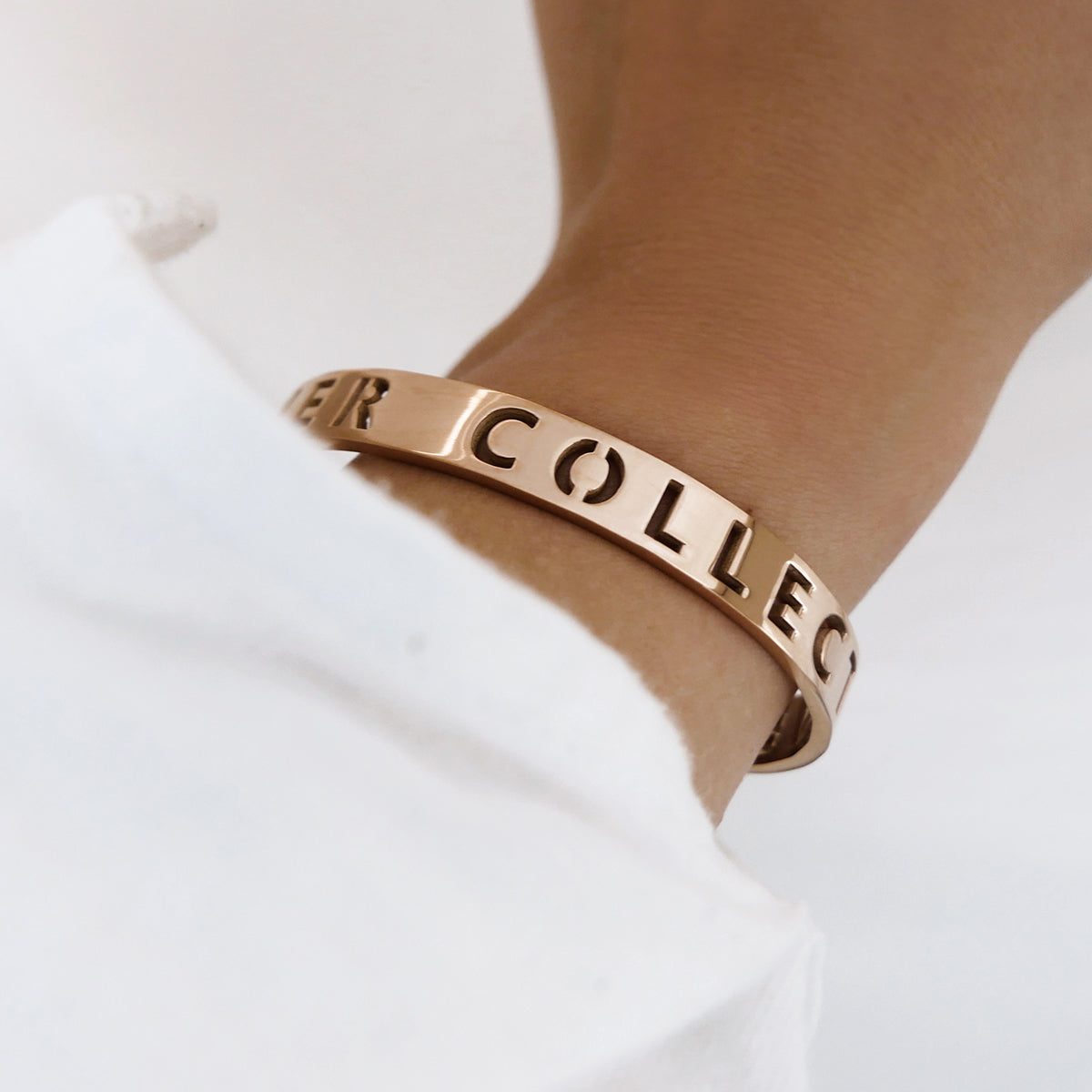 Elegant Personalized Gold Cutout Cuff Bracelet