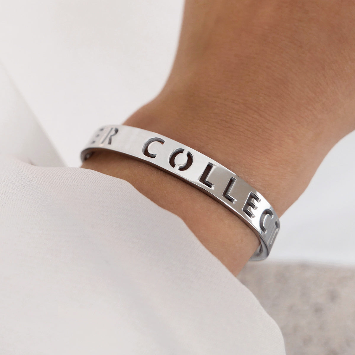 Elegant Personalized Gold Cutout Cuff Bracelet