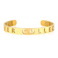 Load image into Gallery viewer, Elegant Personalized Gold Cutout Cuff Bracelet
