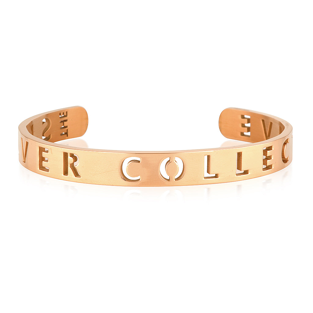 Elegant Personalized Gold Cutout Cuff Bracelet