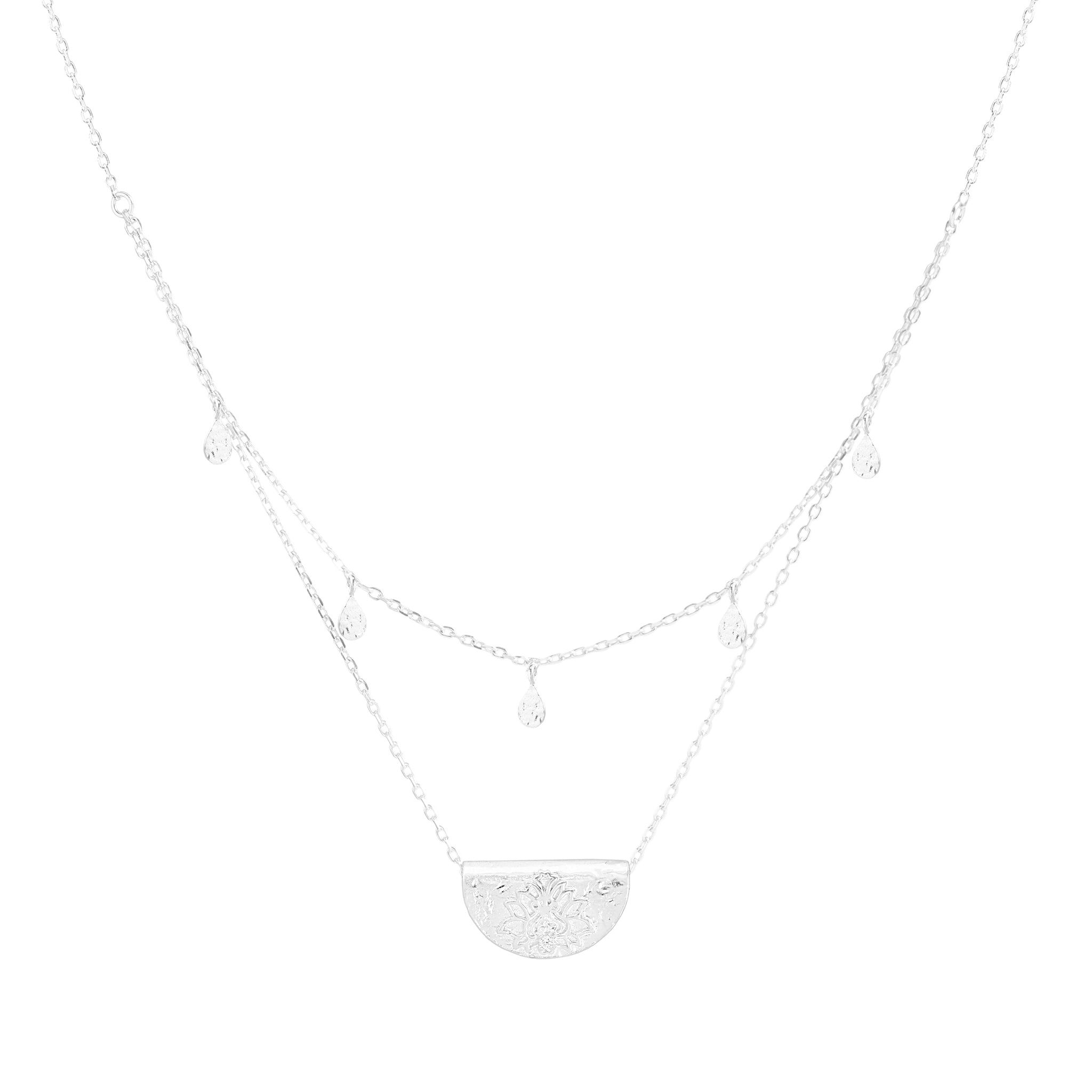 Ethereal Elegance: 0.03 TCW Round Lab Grown Diamond Necklace