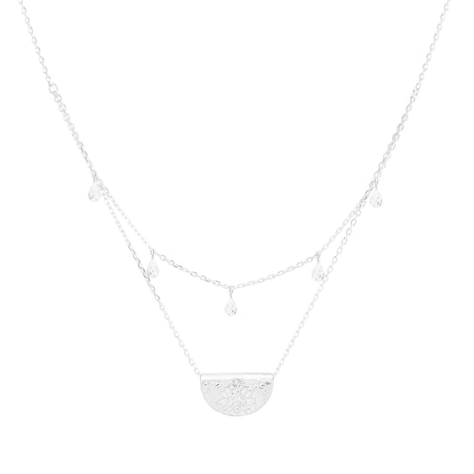 Ethereal Elegance: 0.03 TCW Round Lab Grown Diamond Necklace