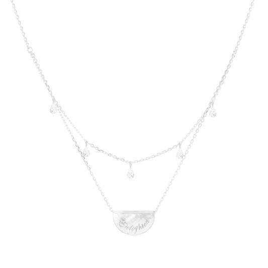 Ethereal Elegance: 0.03 TCW Round Lab Grown Diamond Necklace