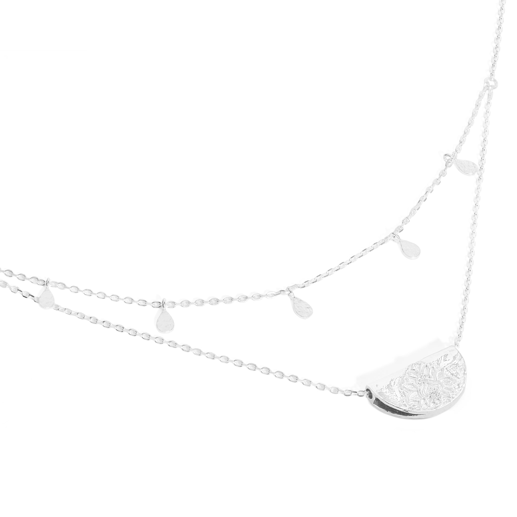 Ethereal Elegance: 0.03 TCW Round Lab Grown Diamond Necklace