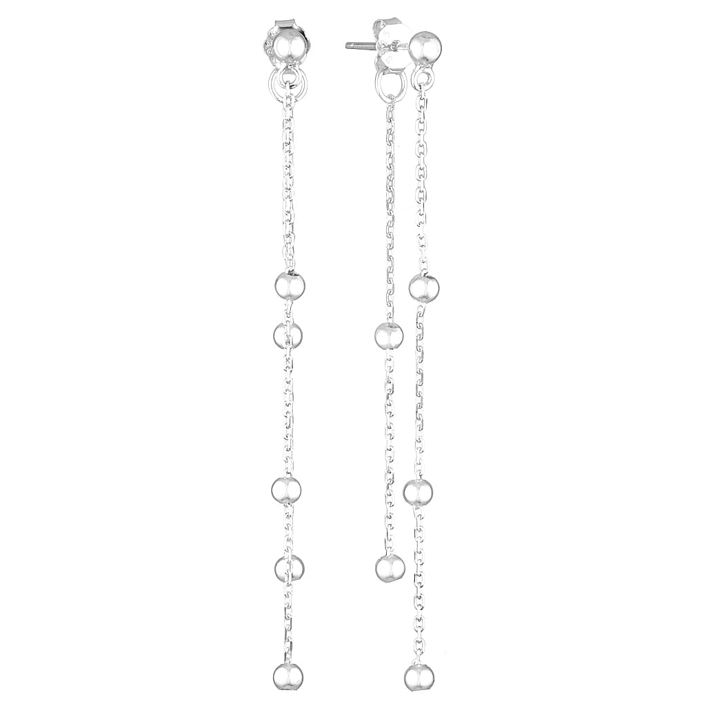 Chain Design Drop Earrings