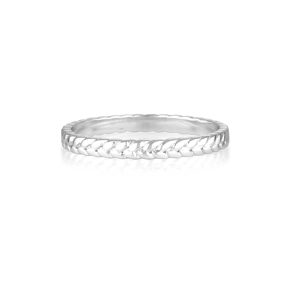 Timeless Braided Elegance Wedding Band 1