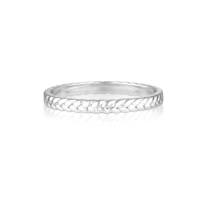 Timeless Braided Elegance Wedding Band 1