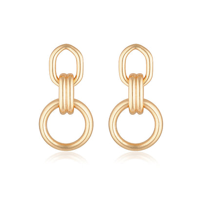 Elegant Silver Double Hoop Earrings 10