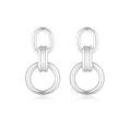 Load image into Gallery viewer, Elegant Silver Double Hoop Earrings
