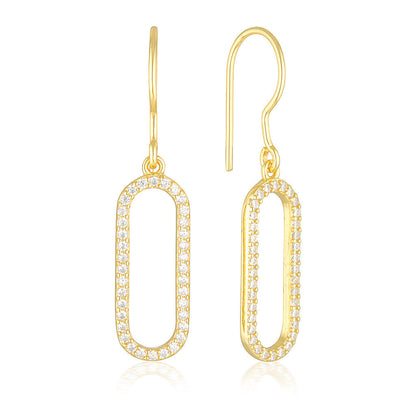 0.30 Carat Round Elongated Bar Drop Lab Grown Diamond Earrings 7