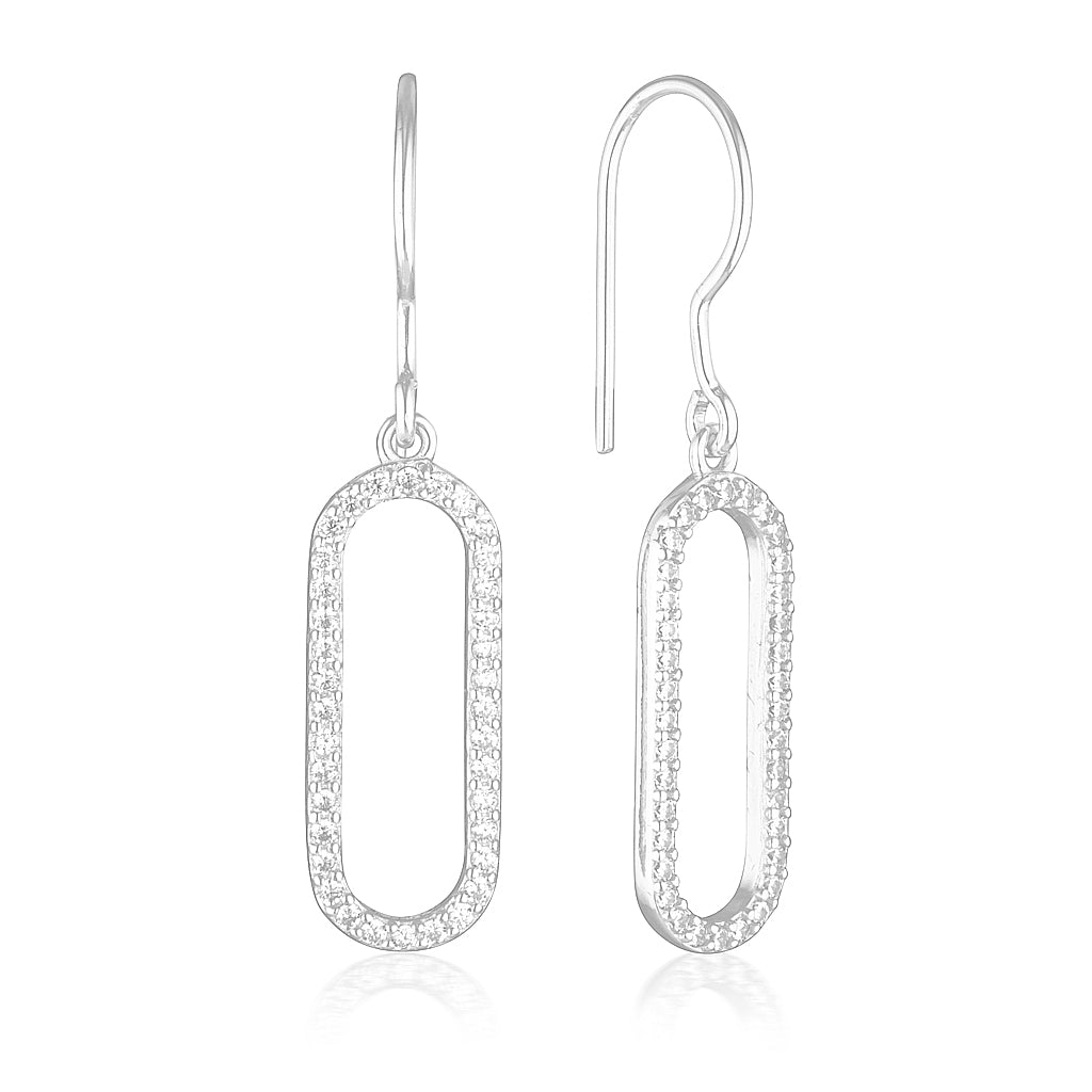 0.30 Carat Round Elongated Bar Drop Lab Grown Diamond Earrings 1