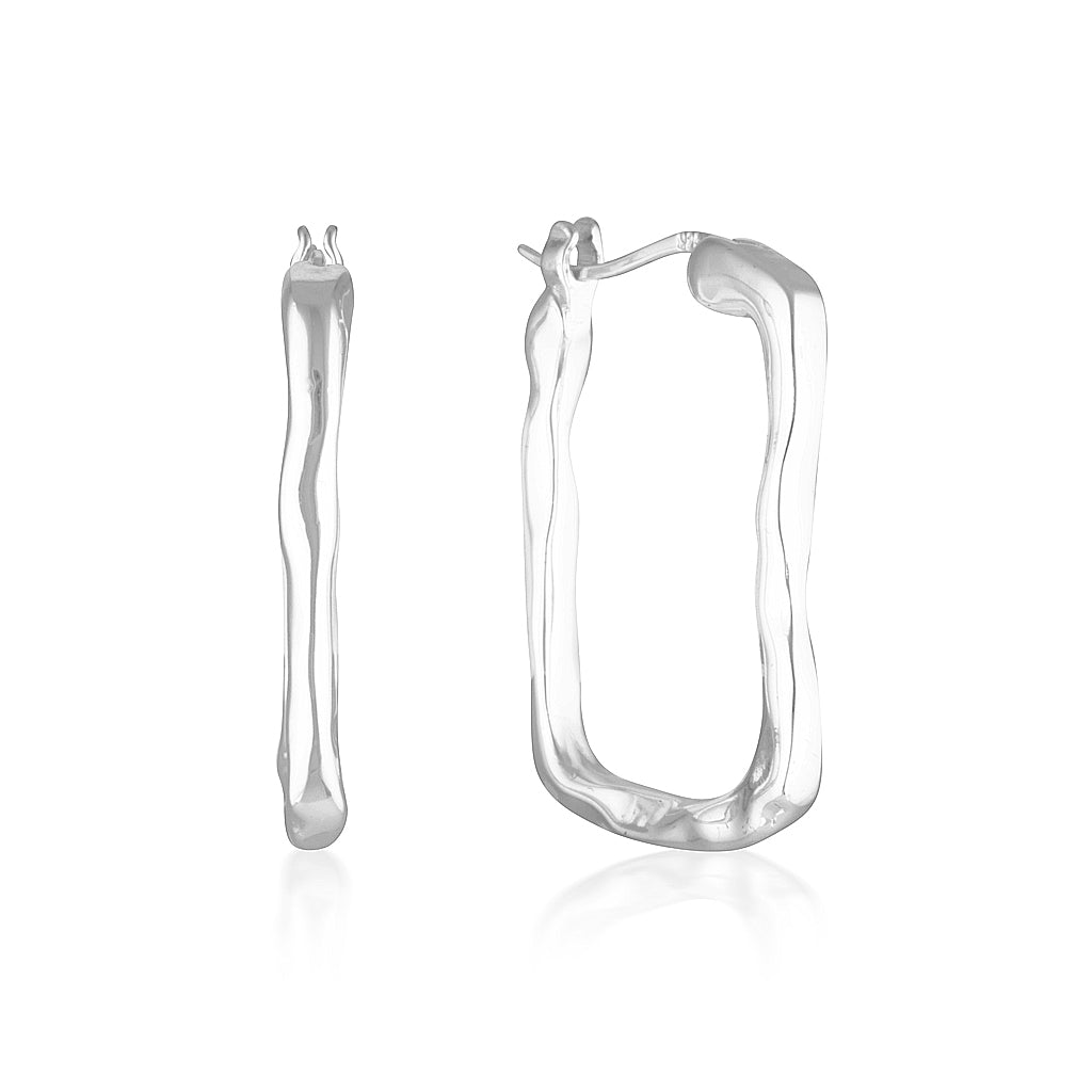 Elegant Gold Sculpted Hoop Earrings 21