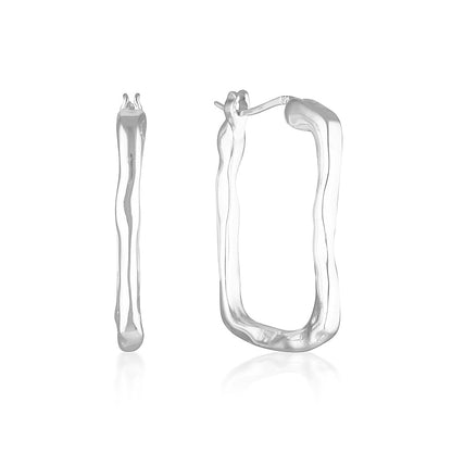 Elegant Gold Sculpted Hoop Earrings 21