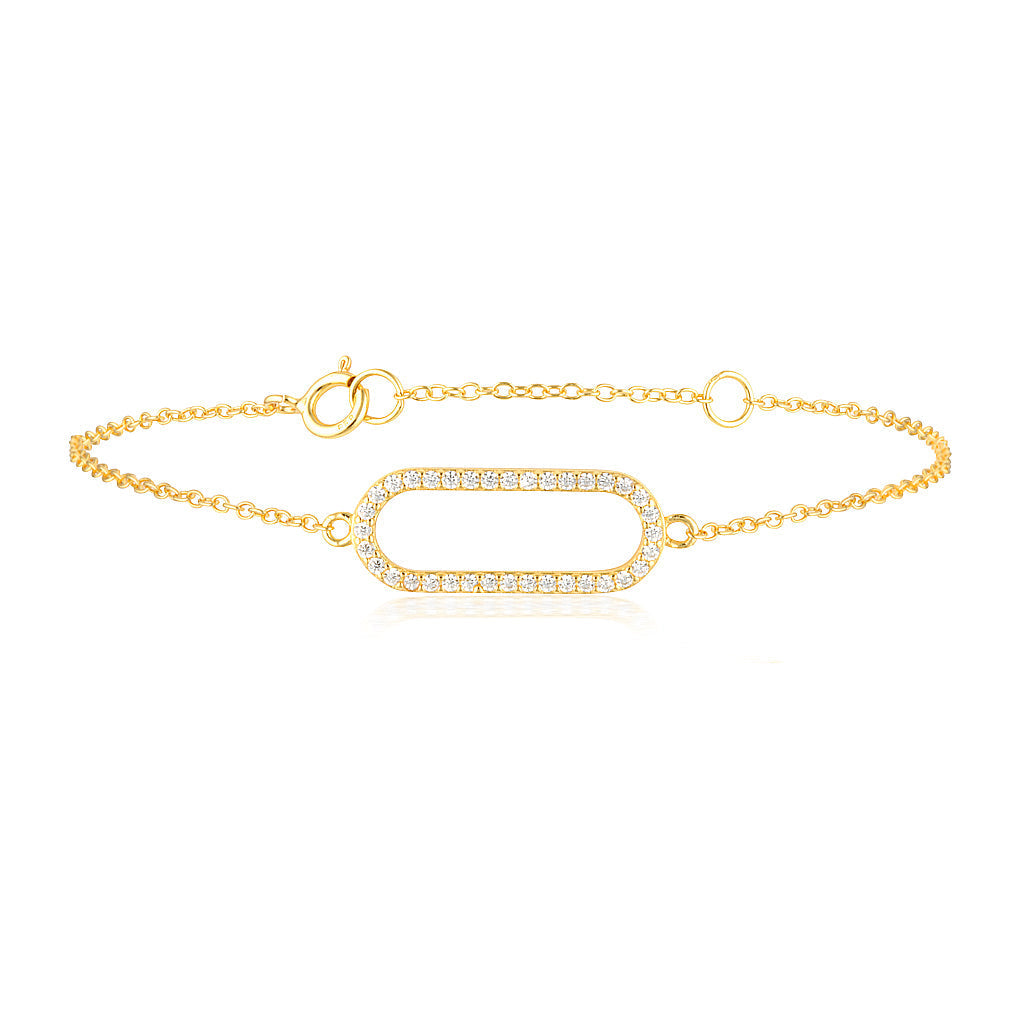 Elegant Rose Gold 0.09 TCW Round Lab-Grown Diamond Bracelet