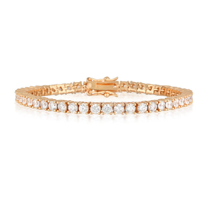 Exquisite 1 TCW Round Lab-Grown Diamond Tennis Bracelet 8