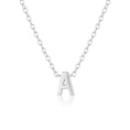 Load image into Gallery viewer, Elegant Silver Initial "A" Pendant Necklace
