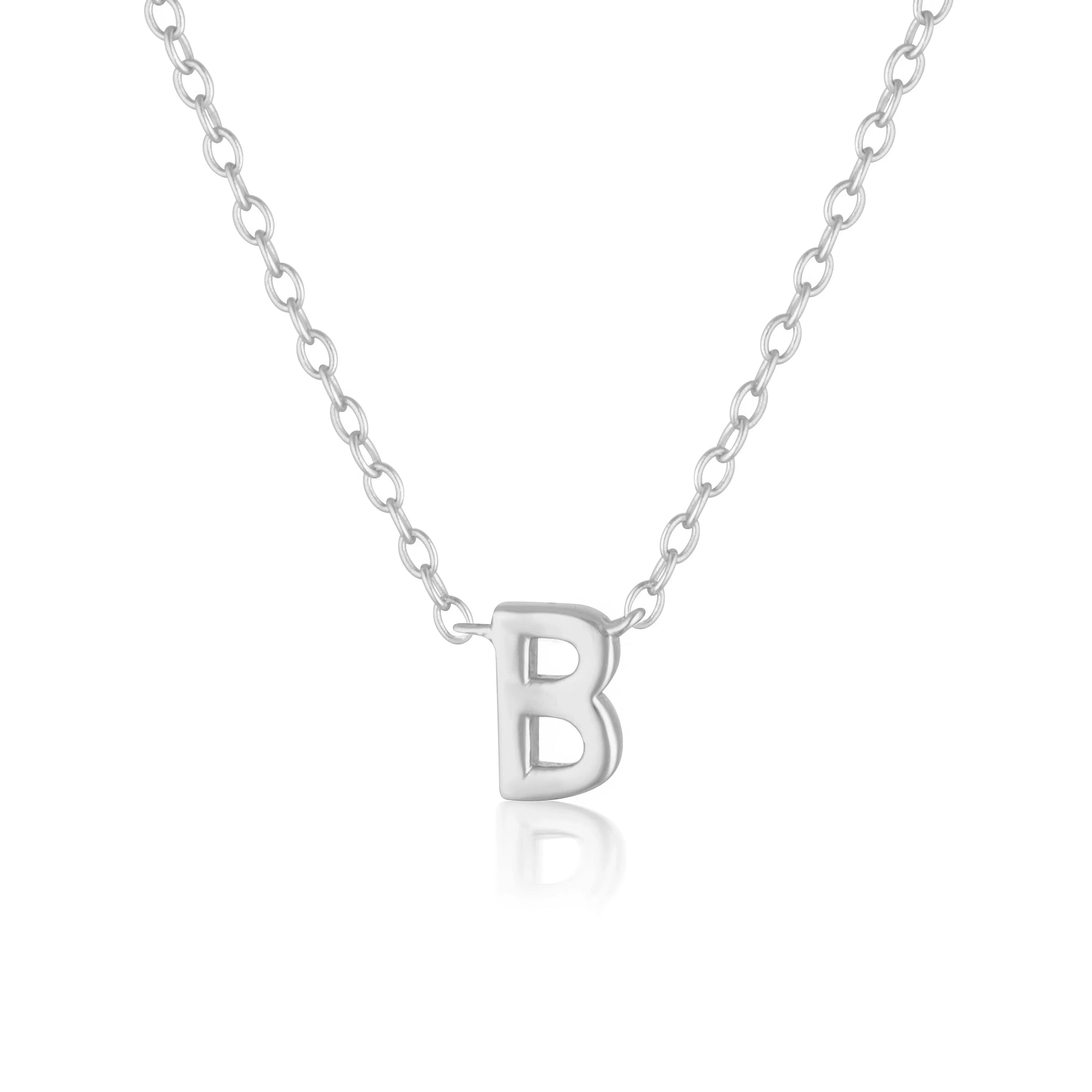 Elegant Silver Initial "A" Pendant Necklace