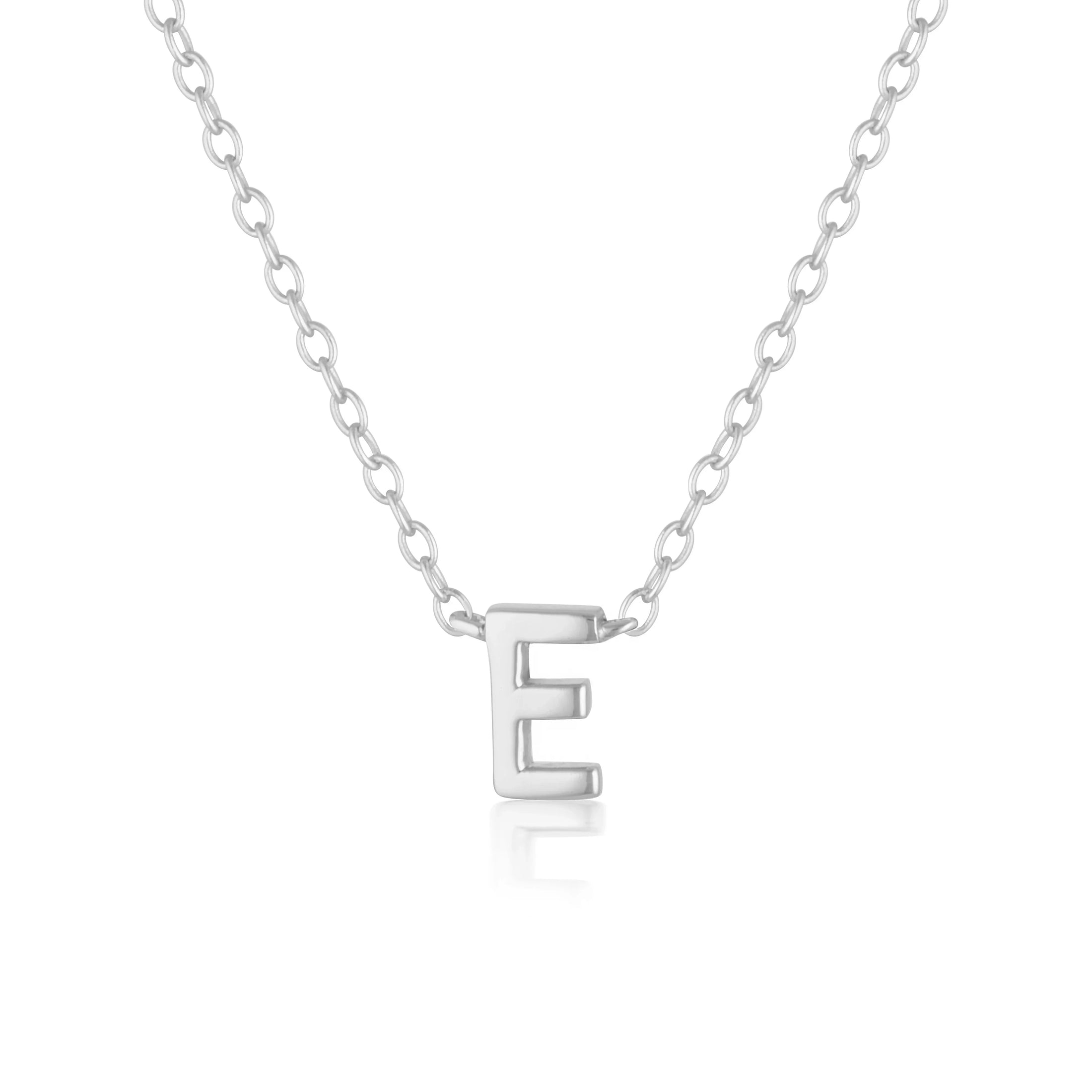 Elegant Silver Initial "A" Pendant Necklace