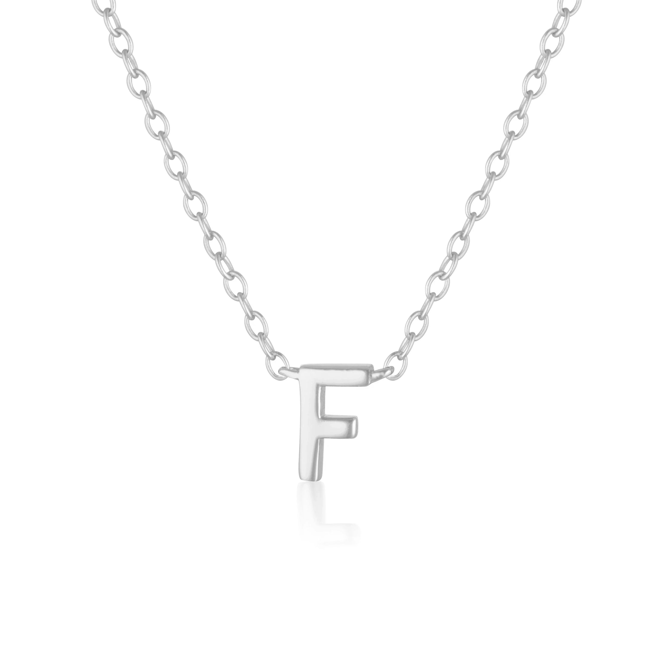 Elegant Silver Initial "A" Pendant Necklace