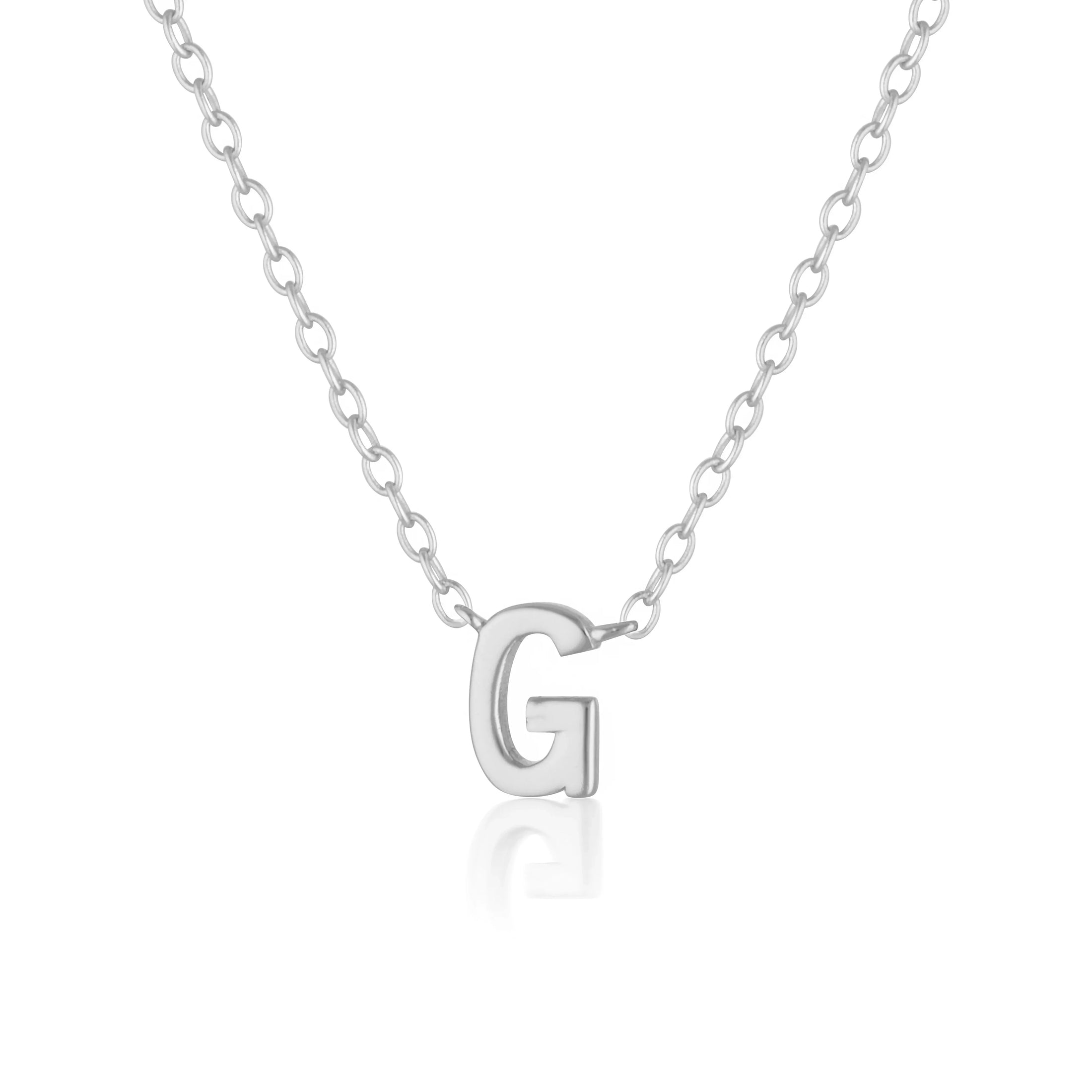 Elegant Silver Initial "A" Pendant Necklace