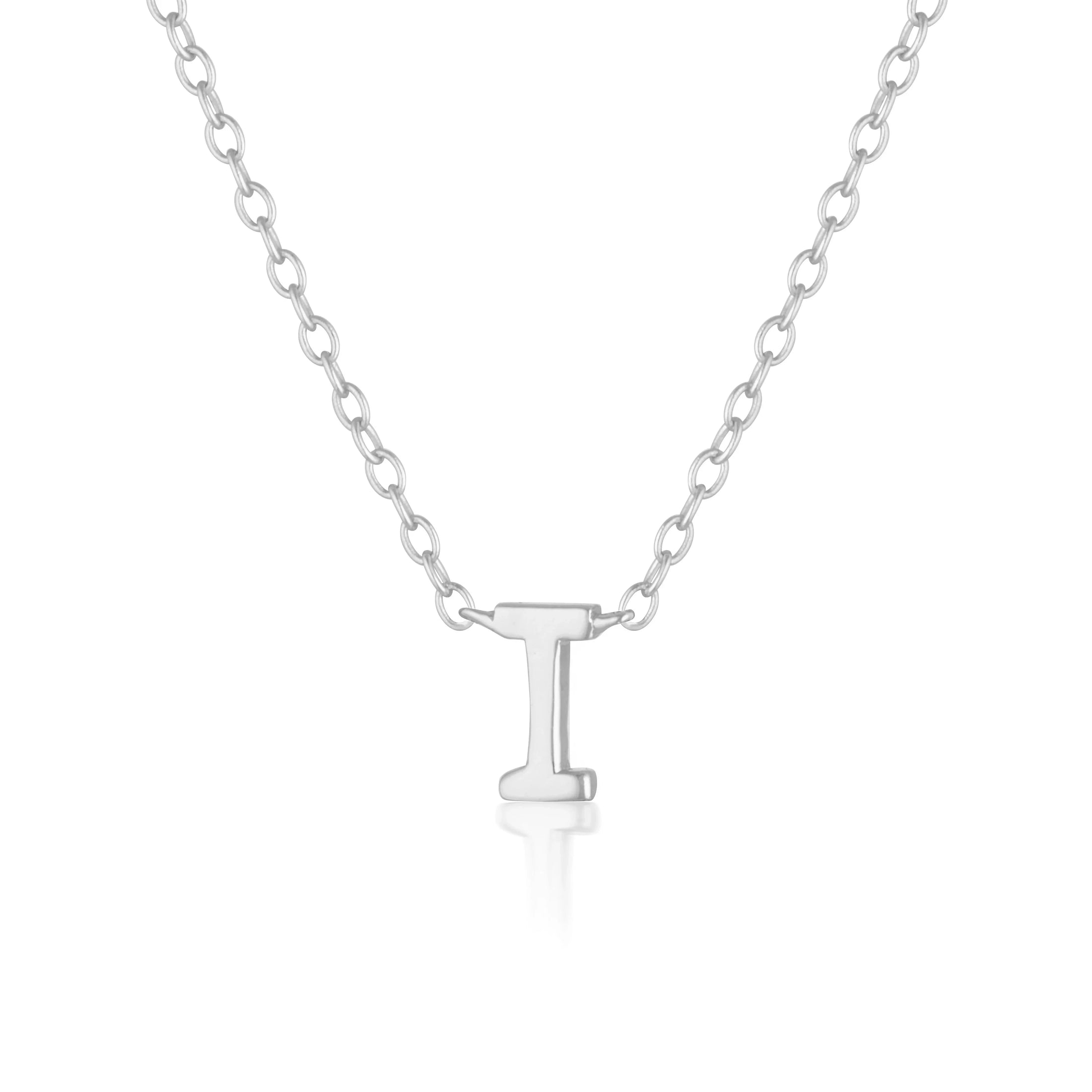 Elegant Silver Initial "A" Pendant Necklace