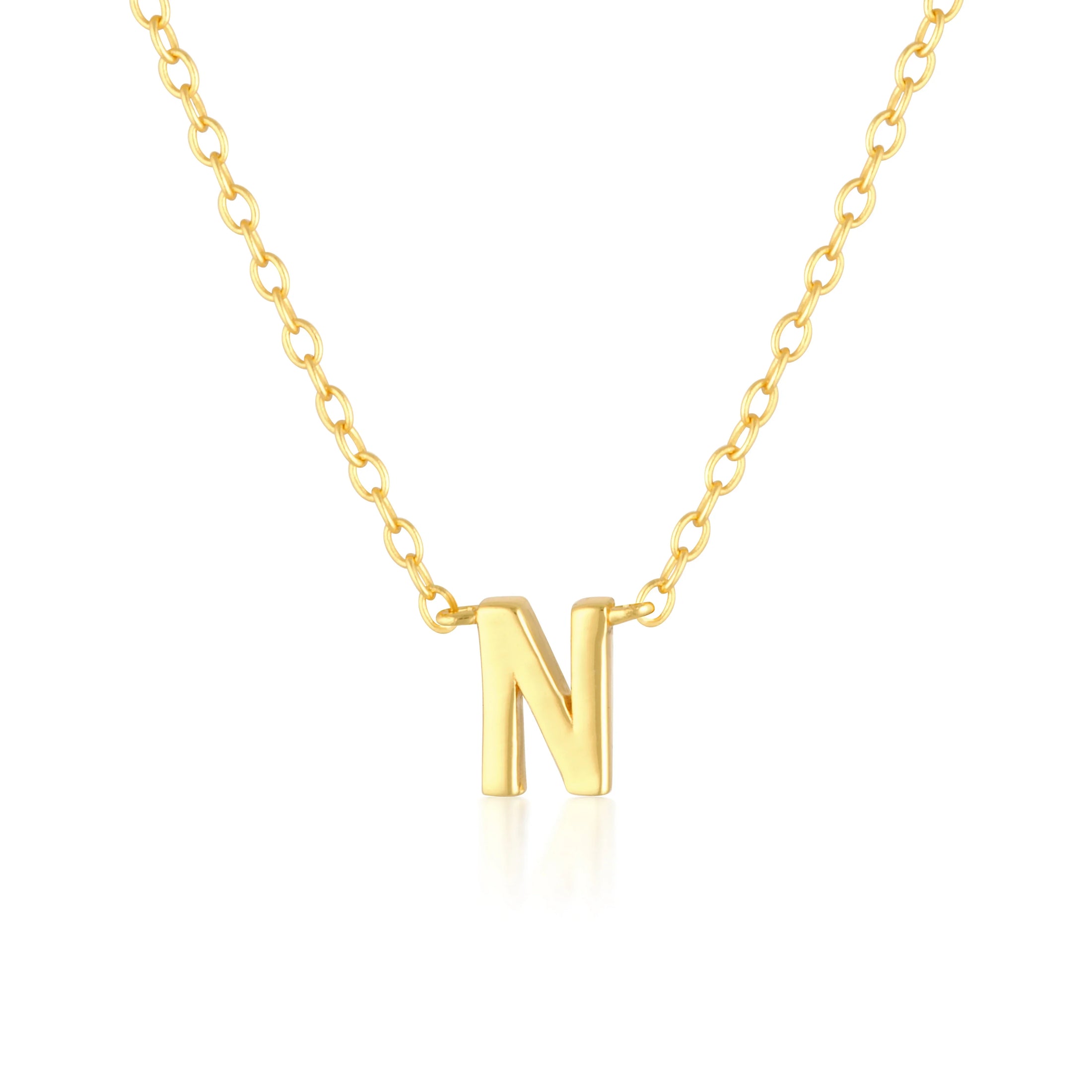 Elegant Silver Initial "A" Pendant Necklace