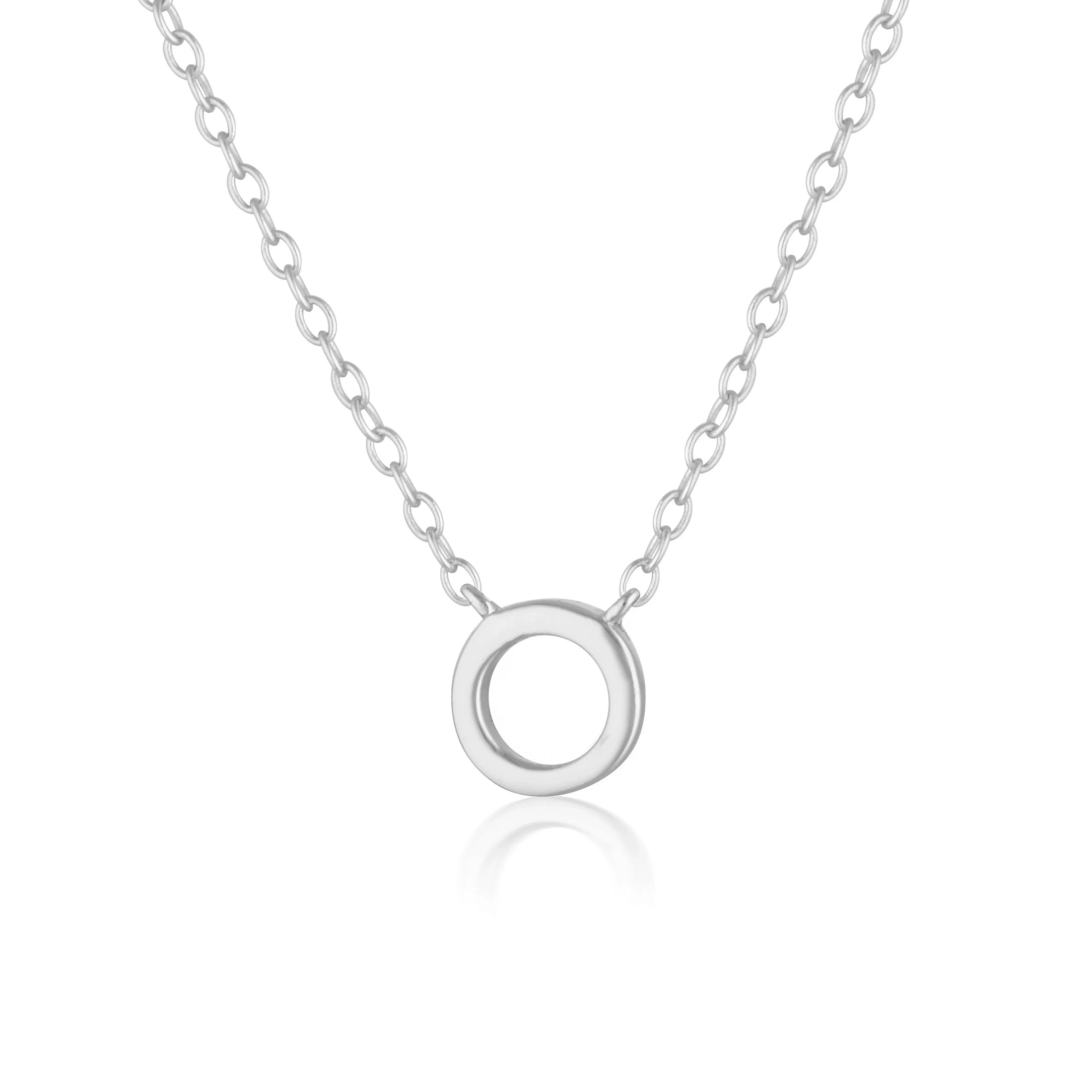 Elegant Silver Initial "A" Pendant Necklace