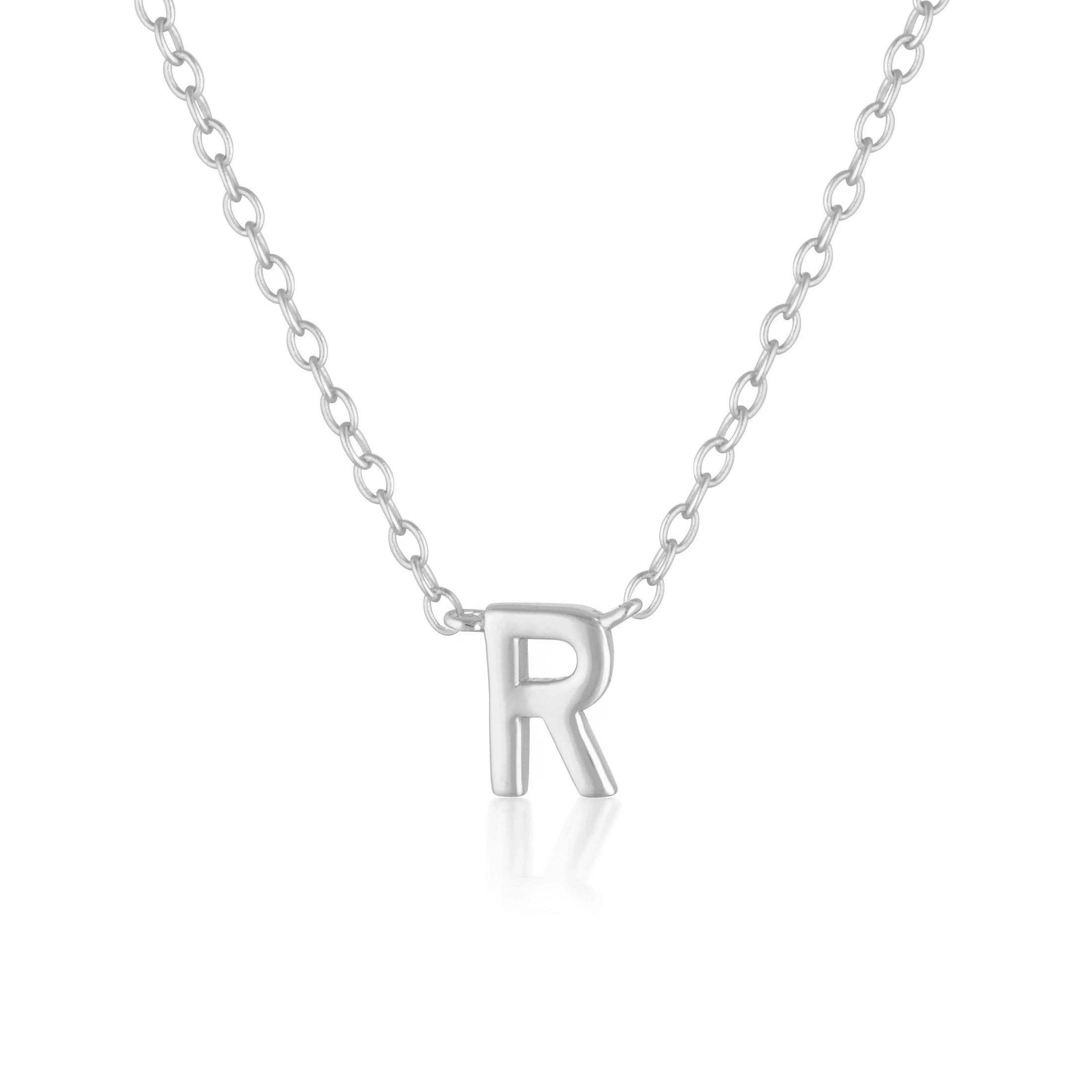 Elegant Silver Initial "A" Pendant Necklace