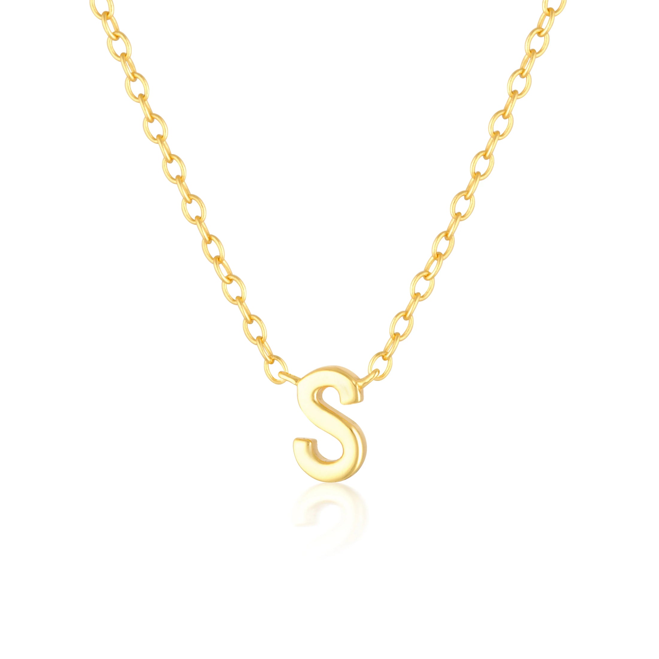 Elegant Silver Initial "A" Pendant Necklace