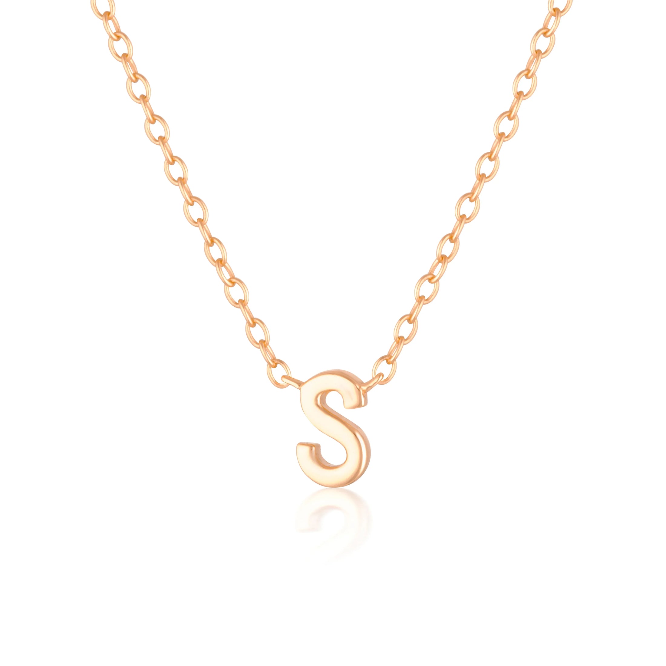 Elegant Silver Initial "A" Pendant Necklace