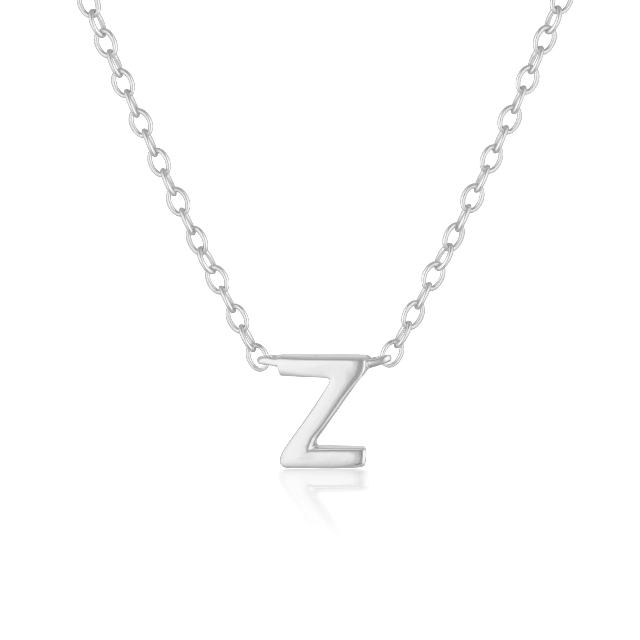 Elegant Silver Initial "A" Pendant Necklace