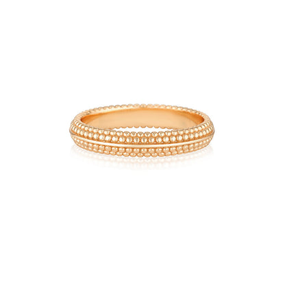 Round Dotted Thick Wedding Band 4