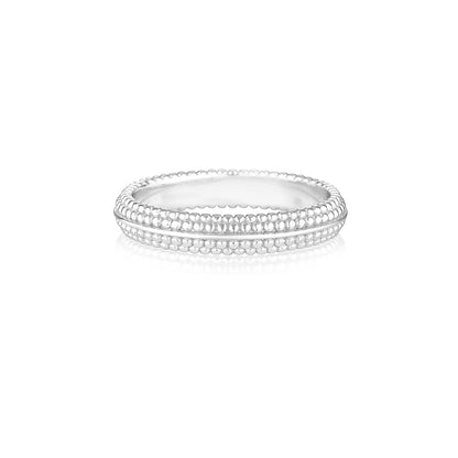 Round Dotted Thick Wedding Band 1