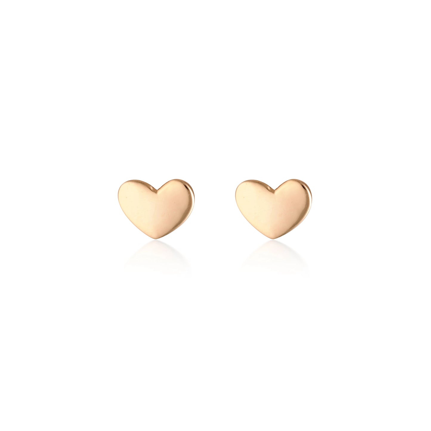 Golden Heart Shaped Stud Earrings 2
