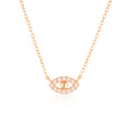 Load image into Gallery viewer, Golden Evil Eye Necklace with 0.3 TCW Round Lab-Grown Diamonds
