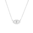 Load image into Gallery viewer, Golden Evil Eye Necklace with 0.3 TCW Round Lab-Grown Diamonds
