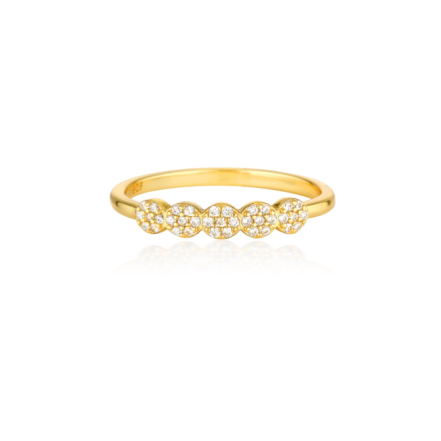 Elegant 0.10 TCW Round Lab-Grown Diamond Cluster Wedding Band 1