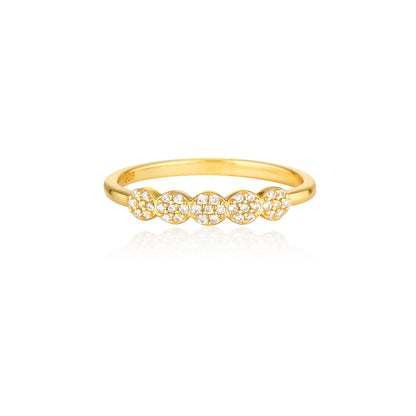 Elegant 0.10 TCW Round Lab-Grown Diamond Cluster Wedding Band 1